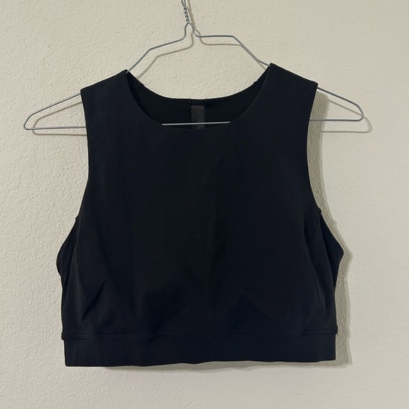 Lululemon Short Stop Bra Black Mesh Women's Size 6 Athletic Yoga Gym Running Top - Picture 2 of 6